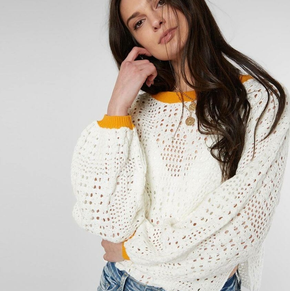 Free People Sweaters - NWT FREE PEOPLE Open Weave Crop Home Run Sweater